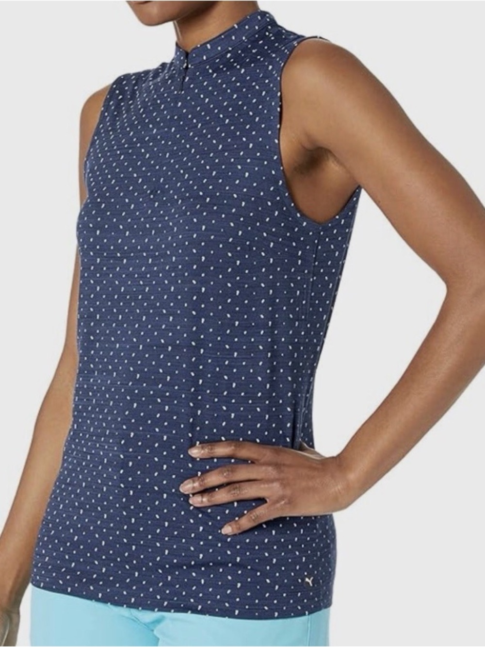 Puma Golf Cloudspun Women’s Sleeveless Navy/White Top Size Medium